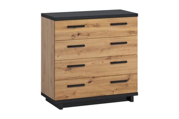 Ines Byrå 40x90 cm - Ek/Svart - Förvaring - Förvaringsmöbler - Byrå