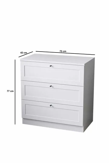 Interlaken Byrå 75 cm - Vit - Förvaring - Förvaringsmöbler - Byrå