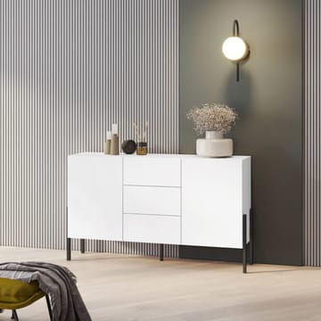 Byrå Jukon 2 Dörrar med 3 Lådor - Vit Supermat, 154 cm - Förvaring - Förvaringsmöbler - Sideboard & skänk
