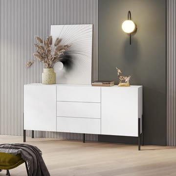 Byrå Jukon 2 Dörrar med 3 Lådor - Vit Supermat, 184 cm - Förvaring - Förvaringsmöbler - Sideboard & skänk