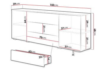 Kankuro Byrå 111x68 cm - Natur - Förvaring - Förvaringsmöbler - Byrå