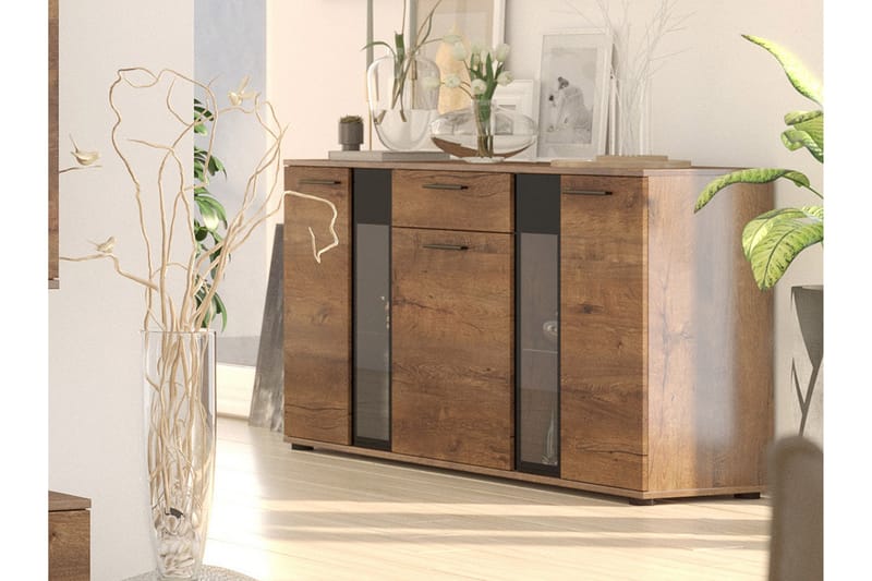 Komoda Leagreen 140 cm - Trä/natur/Vit - Förvaring - Förvaringsmöbler - Byrå