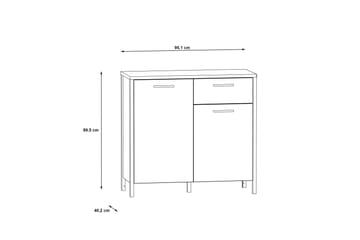 Koufalia Byrå 40x95 cm - Brun/Svart - Förvaring - Förvaringsmöbler - Byrå