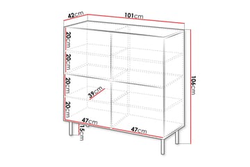 Byrå Langela 101 cm - Kashmir - Förvaring - Förvaringsmöbler - Byrå