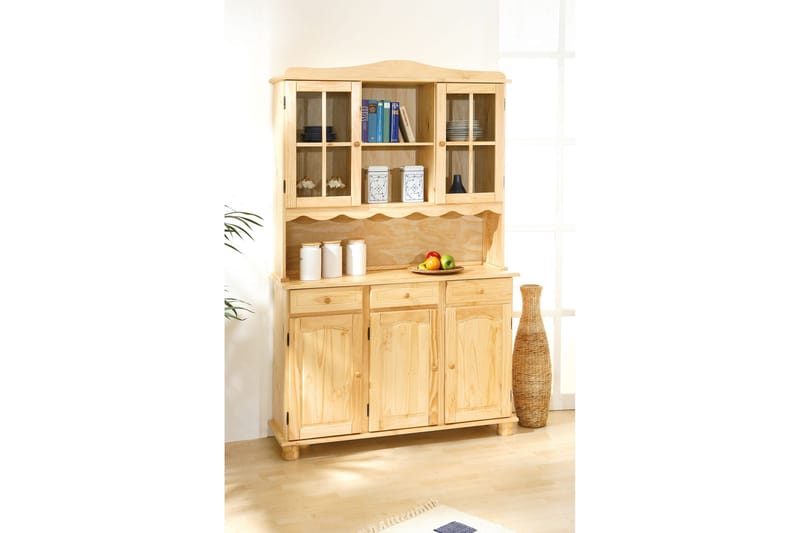 Leksand Skänkvitrin 130 cm - Furu - Förvaring - Förvaringsmöbler - Byrå