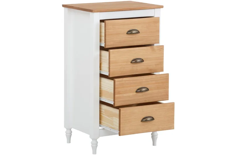 Lenham Byrå 45x35 cm 4 Lådor - Vit - Förvaring - Förvaringsmöbler - Byrå