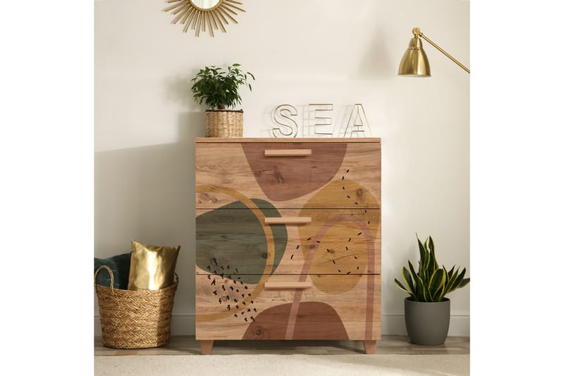 Byrå Leva 80x95 cm Brun - Hanah Home - Förvaring - Förvaringsmöbler - Byrå - Hallbyrå