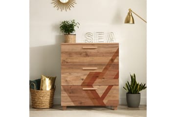 Leva Byrå 80x95 cm Brun - Hanah Home - Förvaring - Förvaringsmöbler - Byrå - Hallbyrå