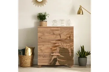Leva Byrå 80x95 cm Brun - Hanah Home - Förvaring - Förvaringsmöbler - Byrå - Hallbyr å