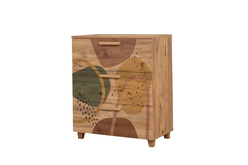 Leva Byrå 80x95 cm Brun - Hanah Home - Förvaring - Förvaringsmöbler - Byrå - Hallbyrå