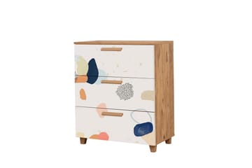 Byrå Leva 80x95 cm Brun/Vit - Hanah Home - Förvaring - Förvaringsmöbler - Byrå - Hallbyrå