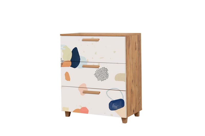 Byrå Leva 80x95 cm Brun/Vit - Hanah Home - Förvaring - Förvaringsmöbler - Byrå - Hallbyrå