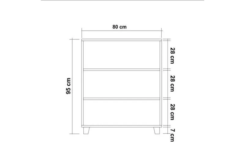 Leva Byrå 80x95 cm Brun/Vit - Hanah Home - Förvaring - Förvaringsmöbler - Byrå - Hallbyrå