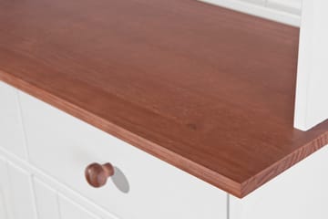 Livesey Skänkvitrin A 131 cm - Vit/Brun - Förvaring - Förvaringsmöbler - Byrå