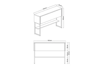 Luxe Byrå 120 cm - Beige/Svart - Förvaring - Förvaringsmöbler - Byrå
