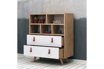 Mod Design Byrå Läderbeslag - Grå/Trä - Förvaring - Förvaringsmöbler - Byrå