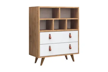 Mod Design Byrå Läderbeslag - Grå/Trä - Förvaring - Förvaringsmöbler - Byrå