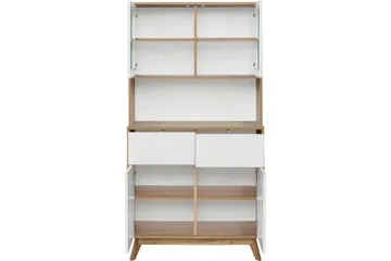 Mohak Byrå m. Överskåp - Vit/Brun - Förvaring - Förvaringsmöbler - Byrå