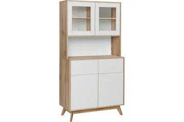 Mohak Byrå m. Överskåp - Vit/Brun - Förvaring - Förvaringsmöbler - Byrå