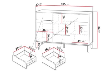 Monfort Byrå - Beige - Förvaring - Förvaringsmöbler - Byrå