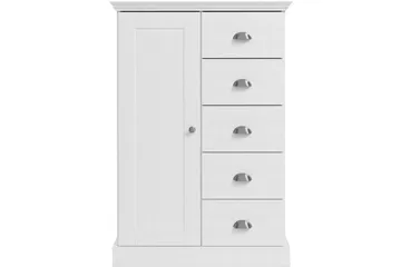 Byrå Motala 75x35x110 cm, Vit - 75x35x110 cm, Vit - Förvaring - Förvaringsmöbler - Byrå