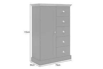 Byrå Motala 75x35x110 cm - 75x35x110 cm - Förvaring - Förvaringsmöbler - Byrå