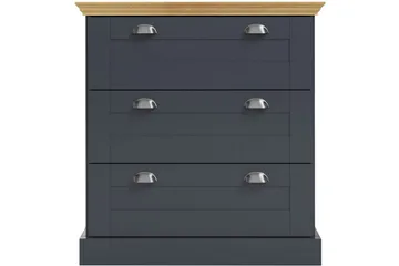 Byrå Motala 75x35x80 cm, Antracit/Ek - 75x35x80 cm, Antracit/Ek - Förvaring - Förvaringsmöbler - Byrå