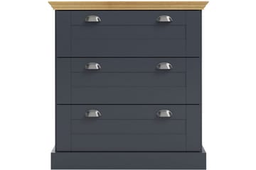 Byrå Motala 75x35x80 cm, Antracit/Ek - 75x35x80 cm, Antracit/Ek - Förvaring - Förvaringsmöbler - Byrå