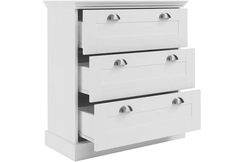 Byrå Motala 75x35x80 cm, Vit - 75x35x80 cm, Vit - Förvaring - Förvaringsmöbler - Byrå