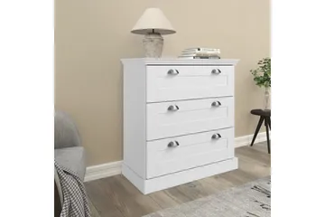 Byrå Motala 75x35x80 cm, Vit - 75x35x80 cm, Vit - Förvaring - Förvaringsmöbler - Byrå