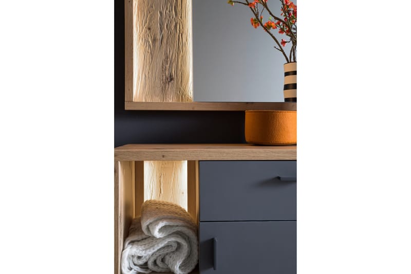 Nacimento Byrå 37x76 cm - Grå/Natur - Förvaring - Förvaringsmöbler - Byrå