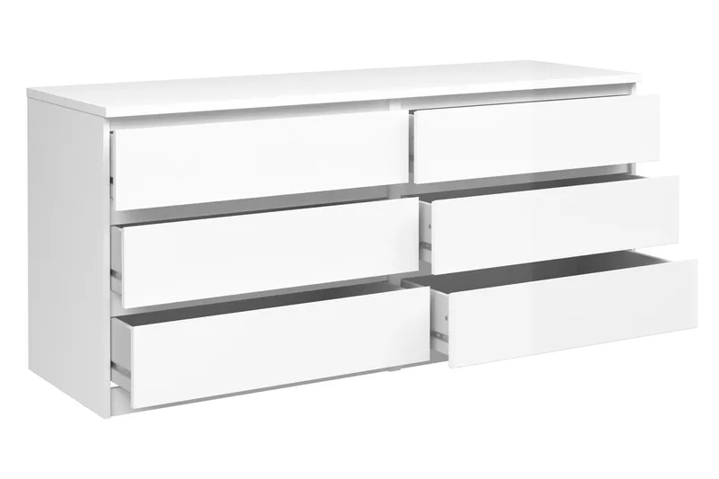 Naia Byrå 154 cm - Vit/Högglans - Förvaring - Förvaringsmöbler - Byrå