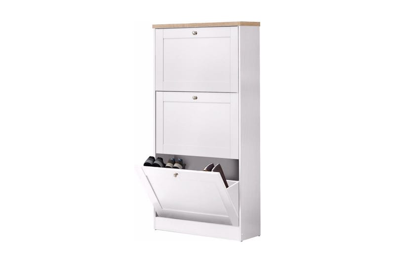 Naveen Skolåda 70x130 cm - Vit/Brun - Förvaring - Skåp - Förvaringsskåp