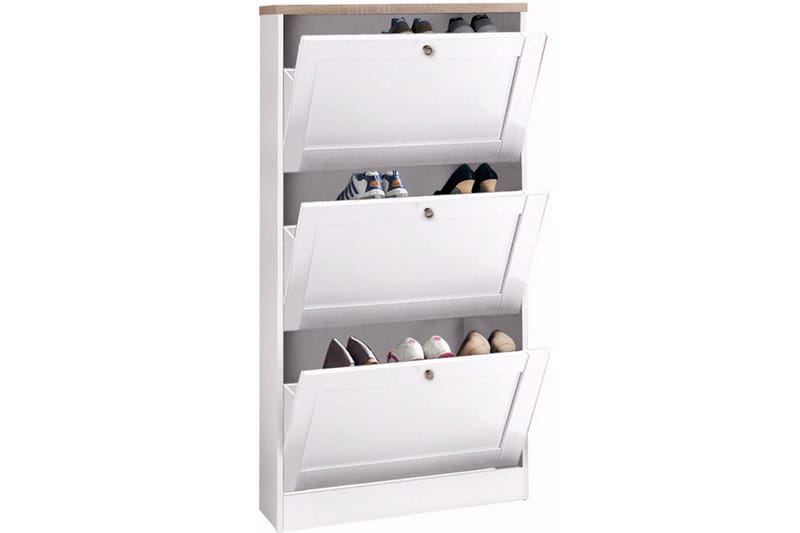 Naveen Skolåda 70x130 cm - Vit/Brun - Förvaring - Skåp - Förvaringsskåp