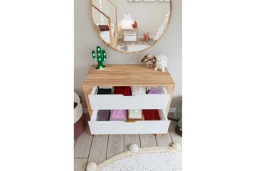 Nordhs Byrå 90 cm - Ljusbrun/Vit - Förvaring - Förvaringsmöbler - Byrå