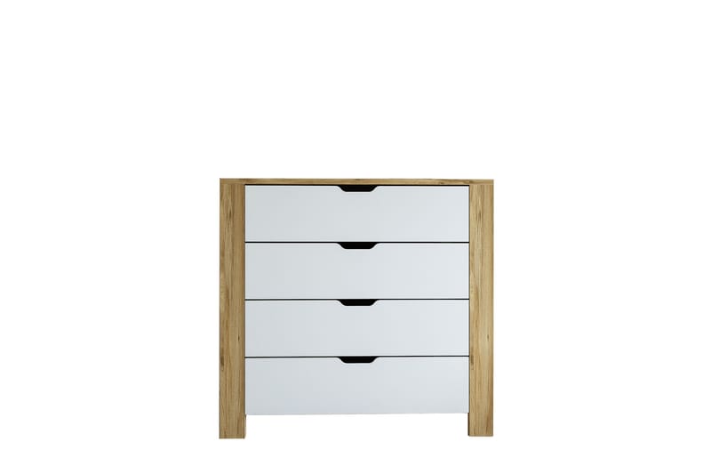 Nordhs Byrå 90 cm, Ljusbrun/Vit