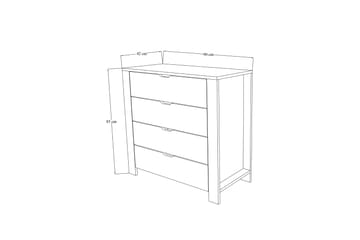 Nordhs Byrå 90 cm - Ljusbrun/Vit - Förvaring - Förvaringsmöbler - Byrå