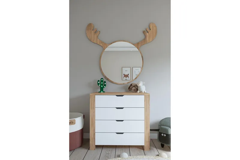 Nordhs Byrå 90 cm - Ljusbrun/Vit - Förvaring - Förvaringsmöbler - Byrå