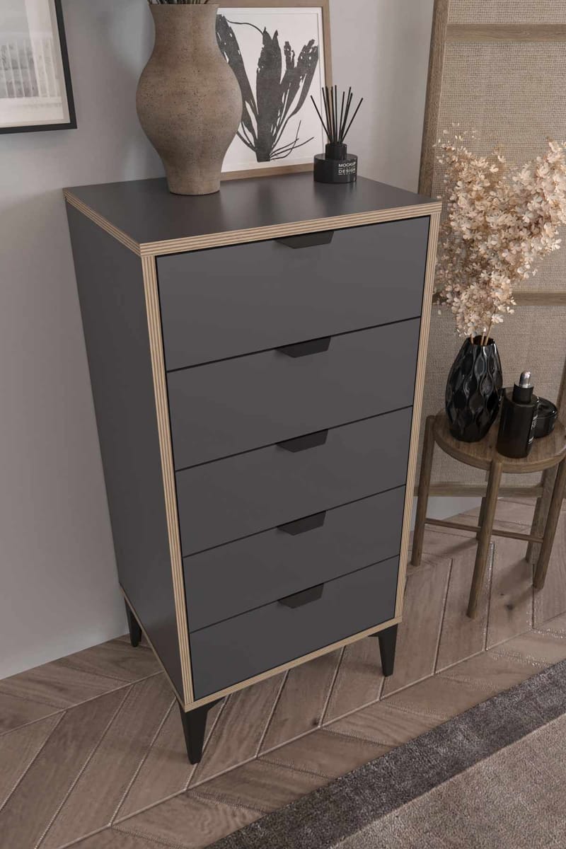 Olyros Byrå 105 cm - Antracit - Förvaring - Förvaringsmöbler - Byrå