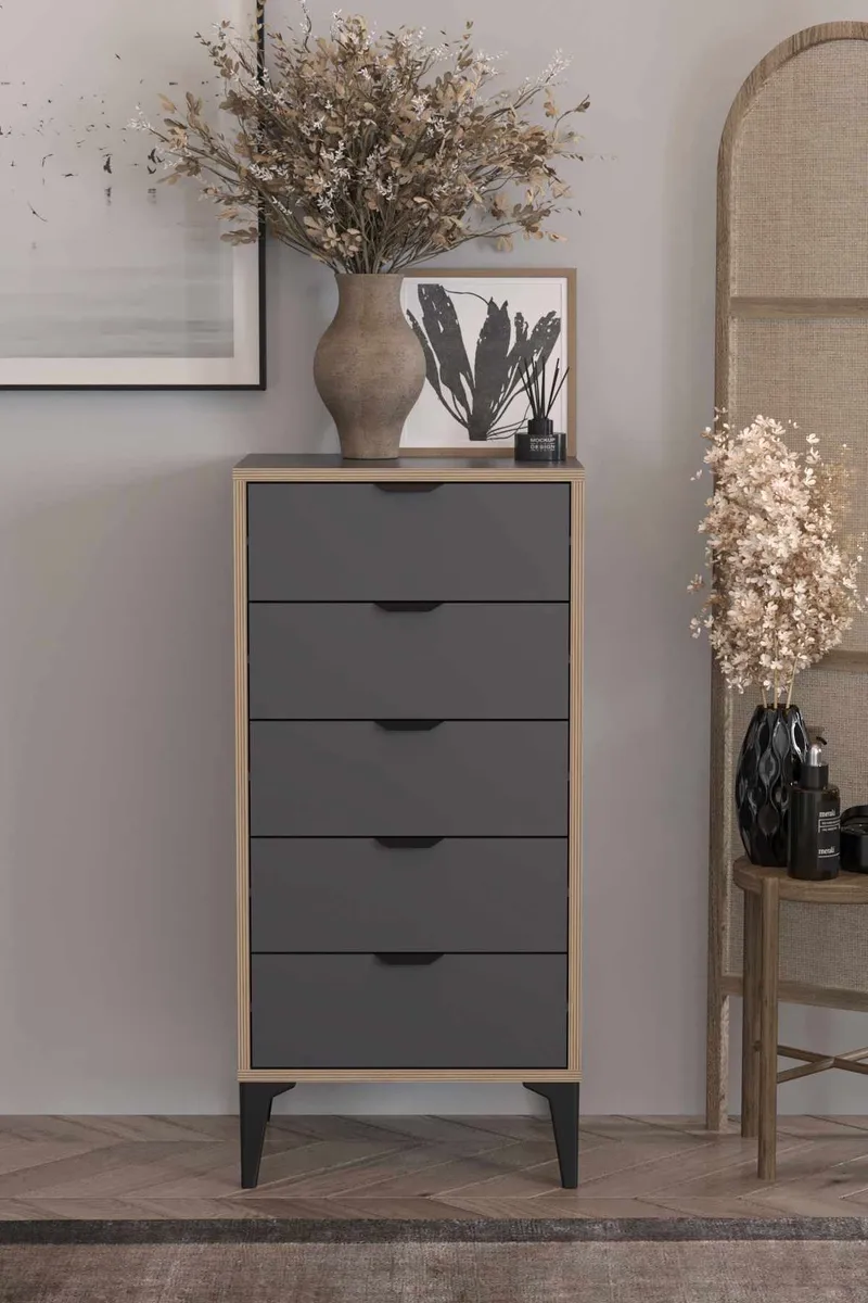 Olyros Byrå 105 cm - Antracit - Förvaring - Förvaringsmöbler - Byrå