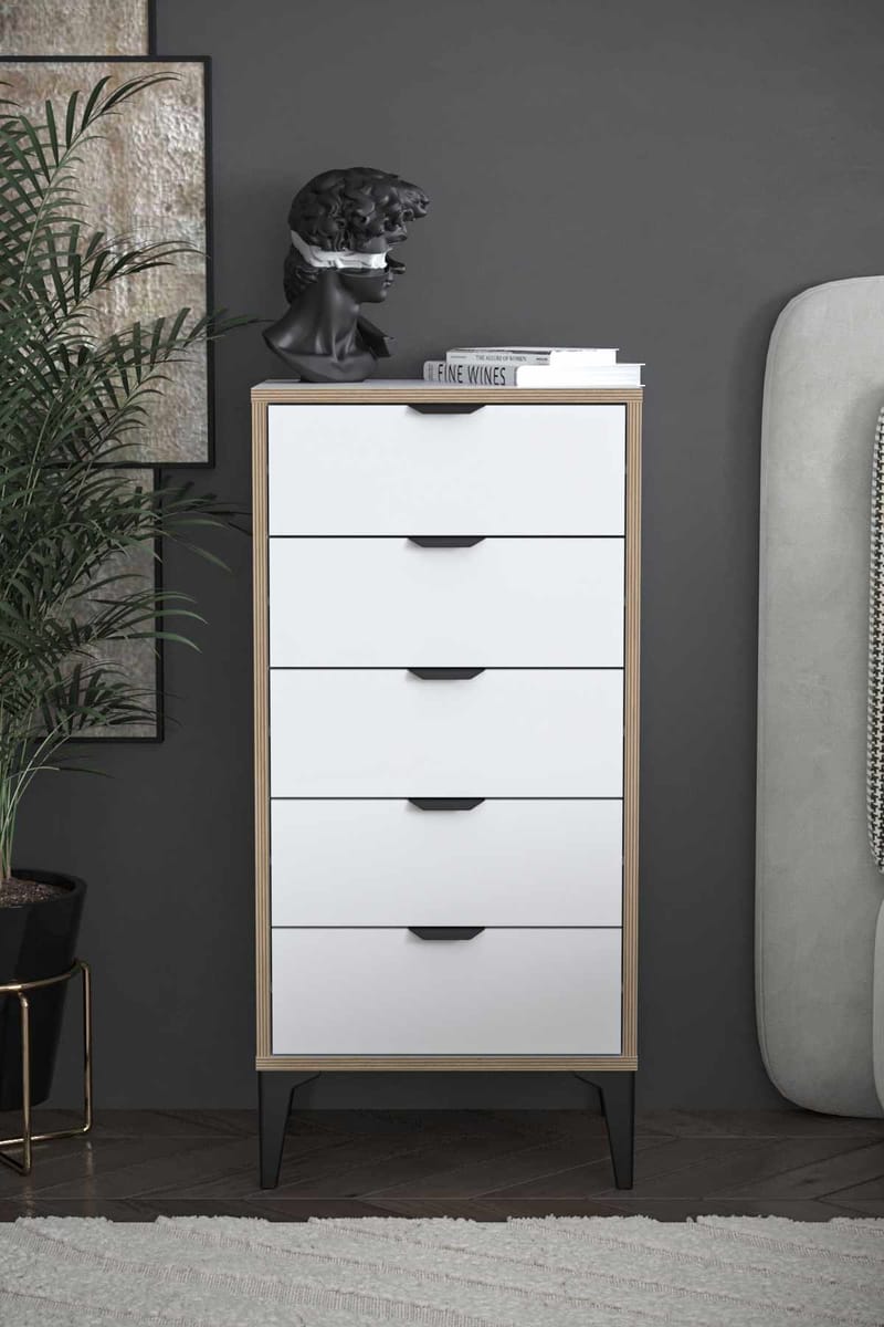 Olyros Byrå 105 cm - Vit - Förvaring - Förvaringsmöbler - Byrå