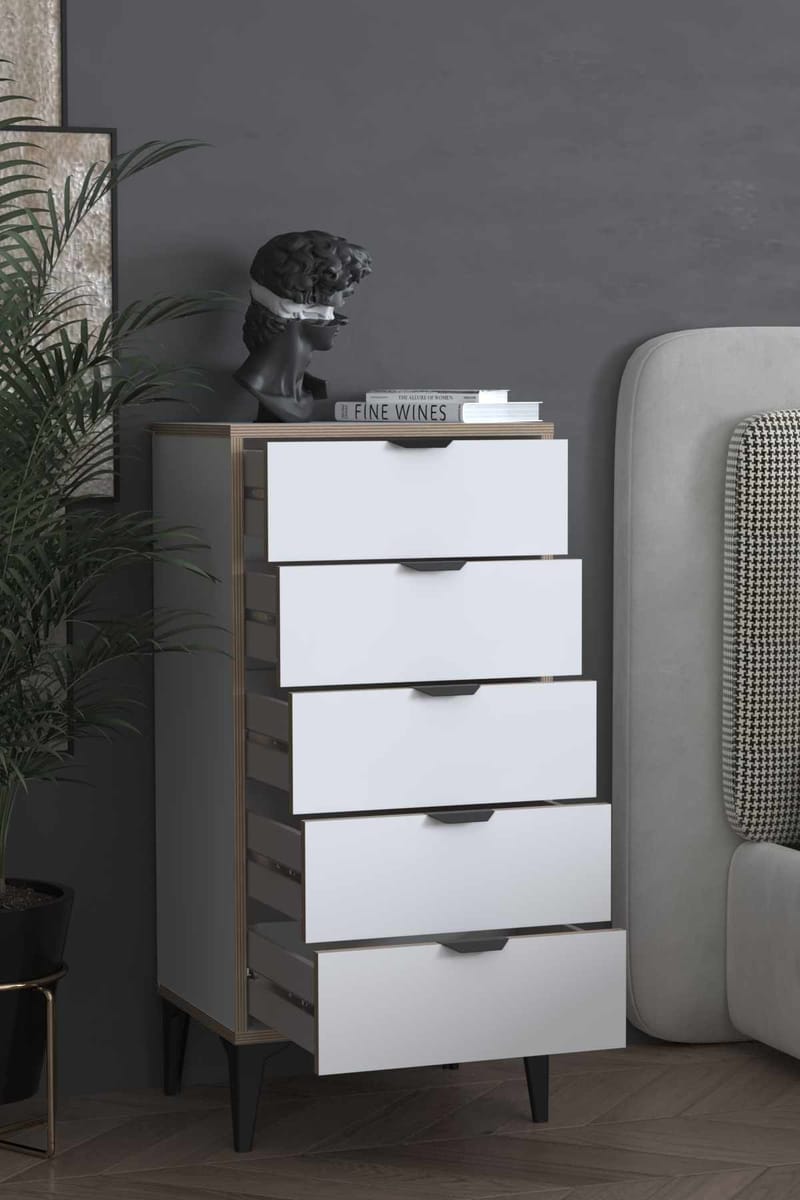 Olyros Byrå 105 cm - Vit - Förvaring - Förvaringsmöbler - Byrå