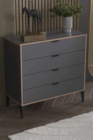 Olyros Byrå 90 cm - Antracit - Förvaring - Förvaringsmöbler - Byrå