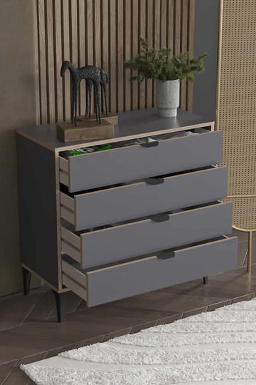 Olyros Byrå 90 cm - Antracit - Förvaring - Förvaringsmöbler - Byrå