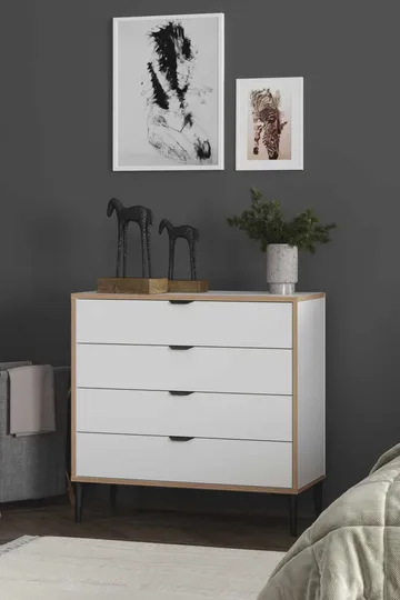 Olyros Byrå 90 cm - Vit - Förvaring - Förvaringsmöbler - Byrå