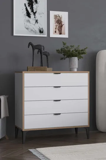 Olyros Byrå 90 cm - Vit - Förvaring - Förvaringsmöbler - Byrå