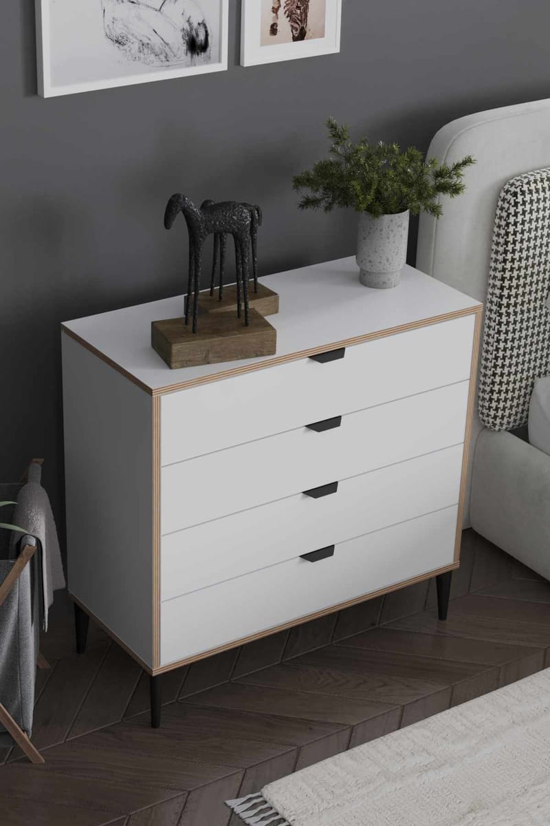 Olyros Byrå 90 cm - Vit - Förvaring - Förvaringsmöbler - Byrå