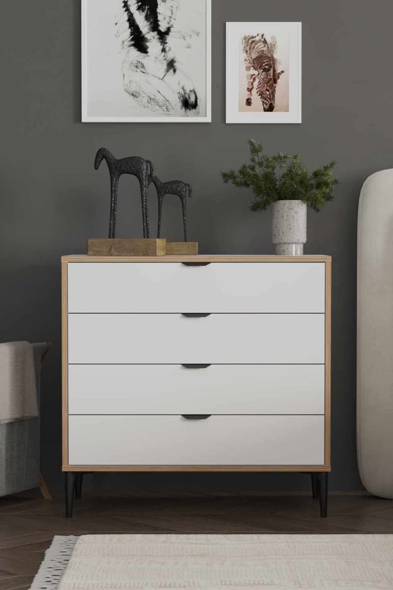 Olyros Byrå 90 cm - Vit - Förvaring - Förvaringsmöbler - Byrå