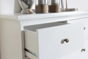 Paris Byrå 140 cm Hög - Vit - Förvaring - Förvaringsmöbler - Byrå