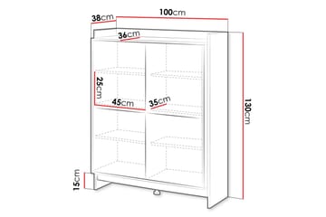 Polina Byrå 100 cm - Brun/Svart - Förvaring - Förvaringsmöbler - Byrå